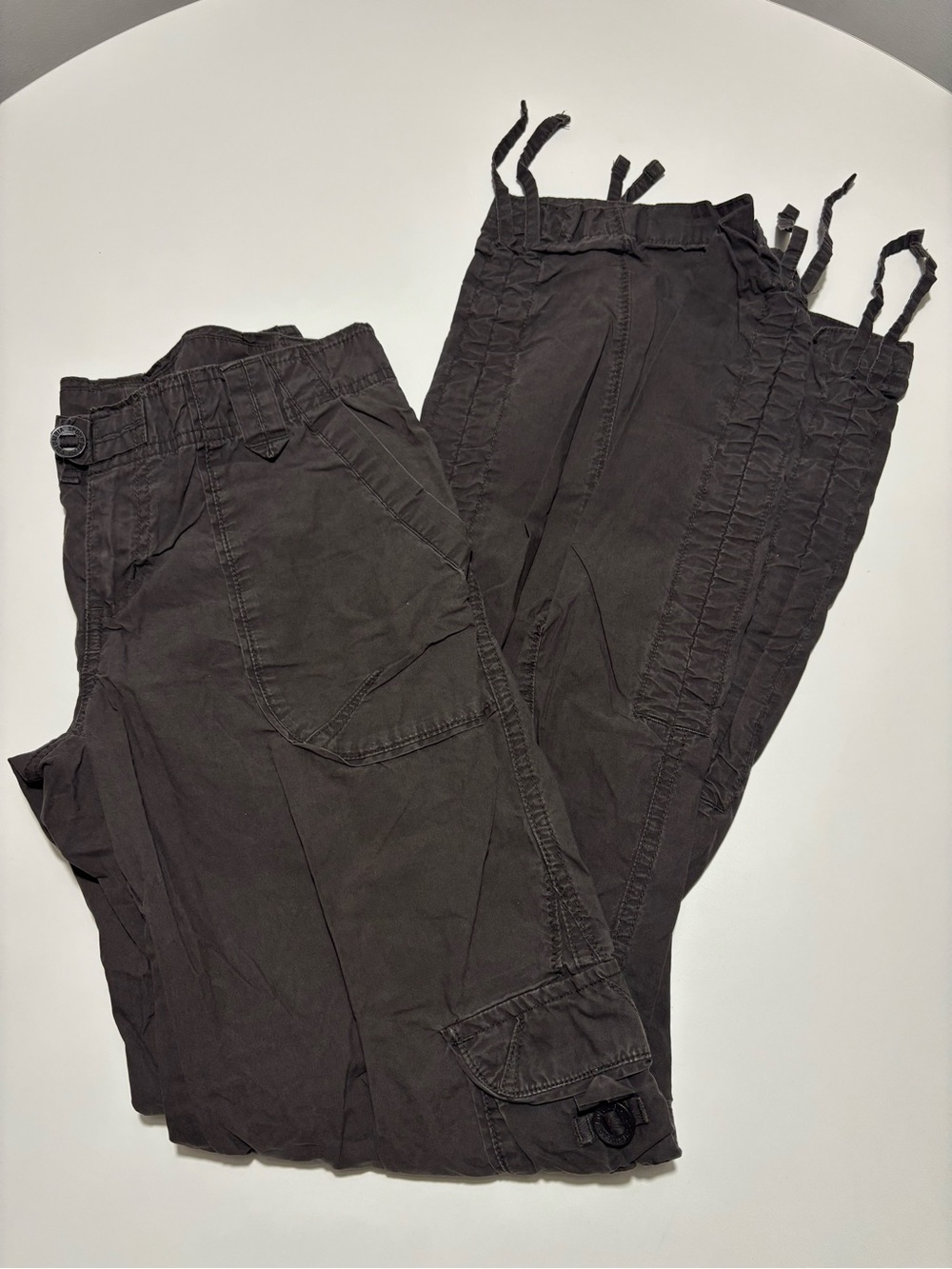Columbia Charcoal Grey Gorpcore Cotton Cargo Pants Hiking Outdoors Camping